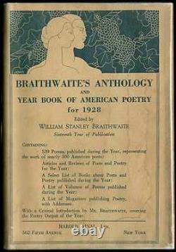 William Stanley Braithwaite / Anthologie Du Verset Du Magazine Pour 1928 Première Édition