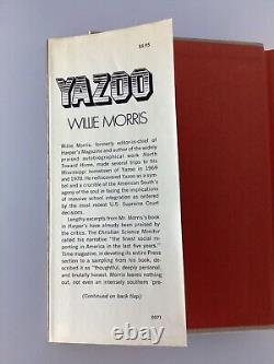 Willie Morris, Yazoo. 1971. Édition originale signée, livre relié avec jaquette. TRÈS BON ÉTAT